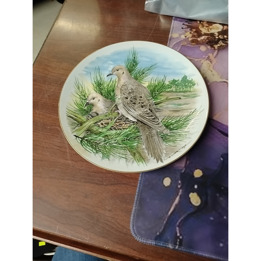 Game Birds Of The South Living Gallery A.J. Heritage Mourning Dove Plate